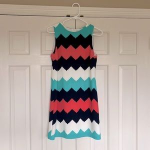 Multicolor chevron dress